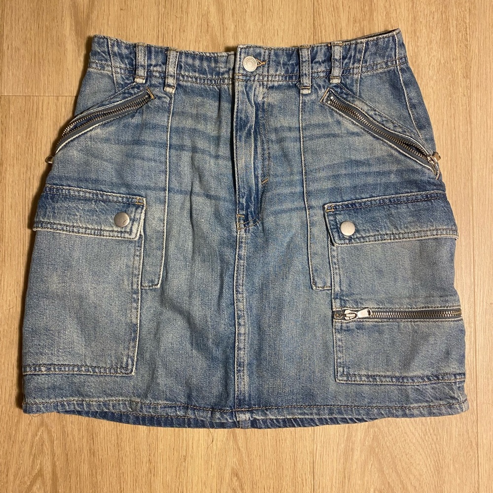 Free People denim skirt